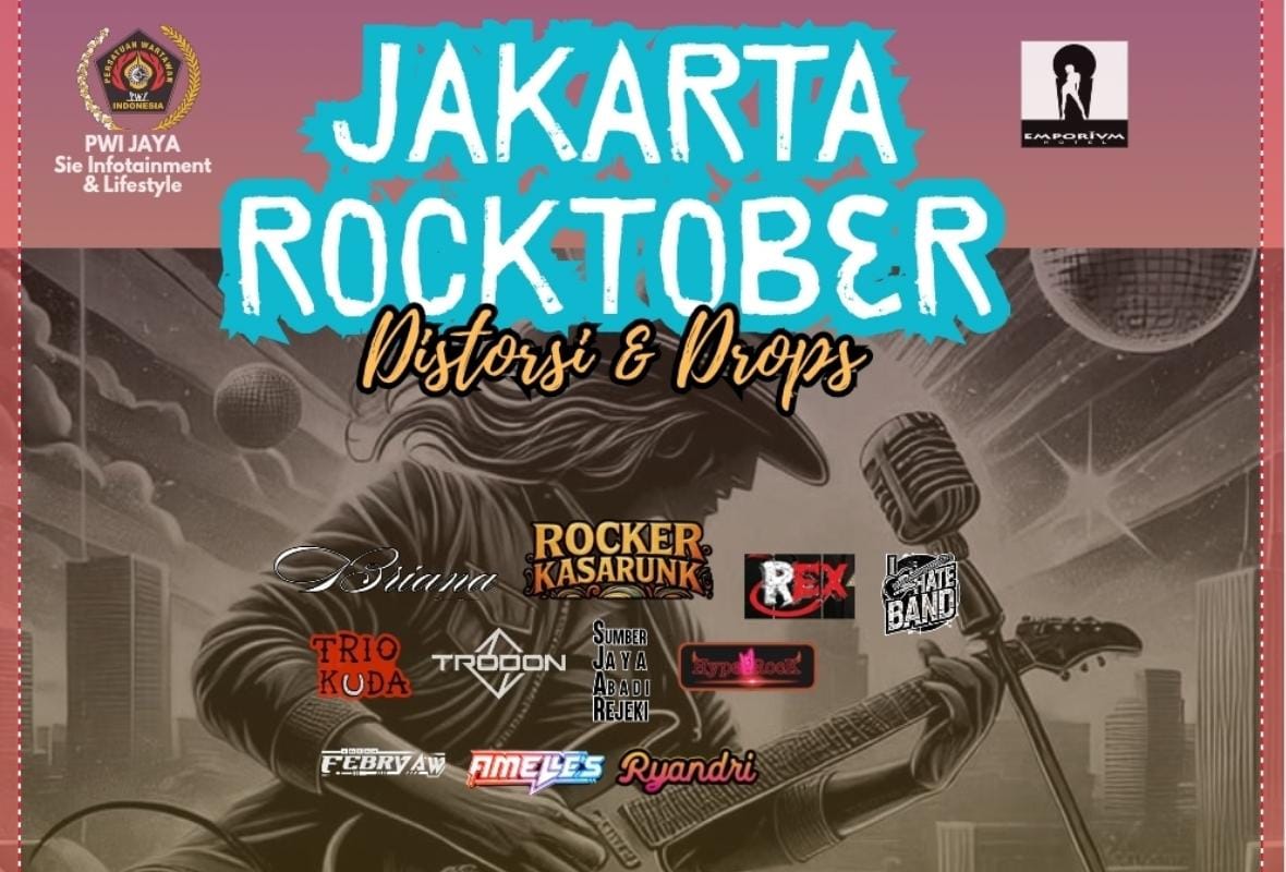 PWI Jaya Gelar “Jakarta Rocktober”, Rocker Kasarunk Hingga FDJ Amelles Siap Panaskan Panggung